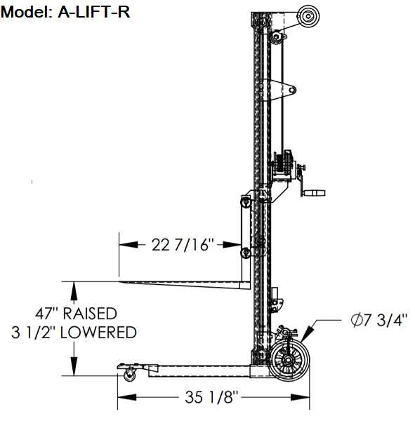 Hand Winch Lift Truck Genie Style